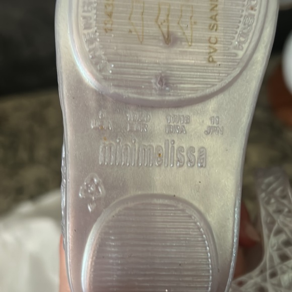 Baby Girls 5 Mini Melissa + Campana Zig Zag VI Clear Campana Mary Jane-adorable! - Picture 9 of 10